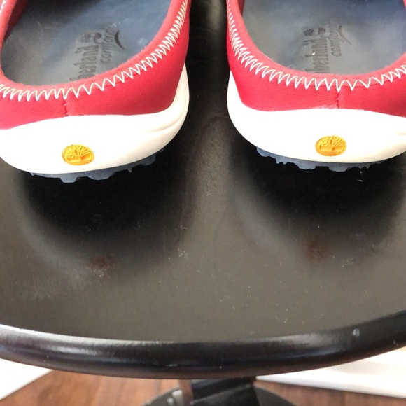 Timberline comforia red boat shoe style loafer with toggle detail - Picture 8 of 13